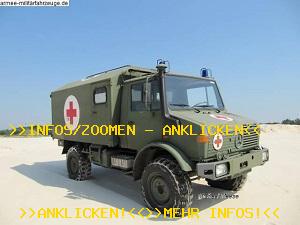 Bundeswehrfahrzeuge zu verkaufen: Unimog 435, Bundeswehr-Krankenwagen
